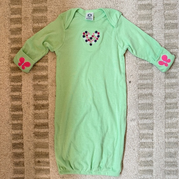 Gerber Baby Lime Green Sleep Gown - Picture 4 of 4